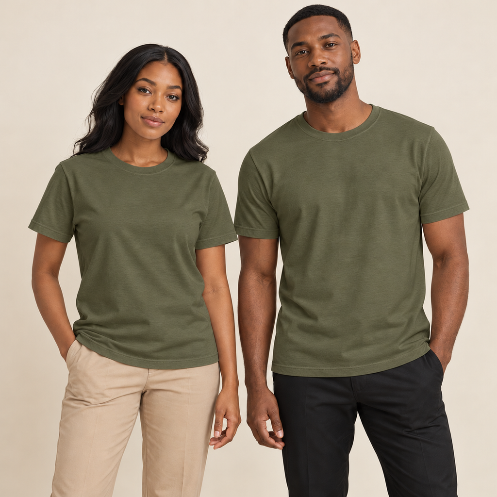 T-shirt adulte uni Rebokams vert olive