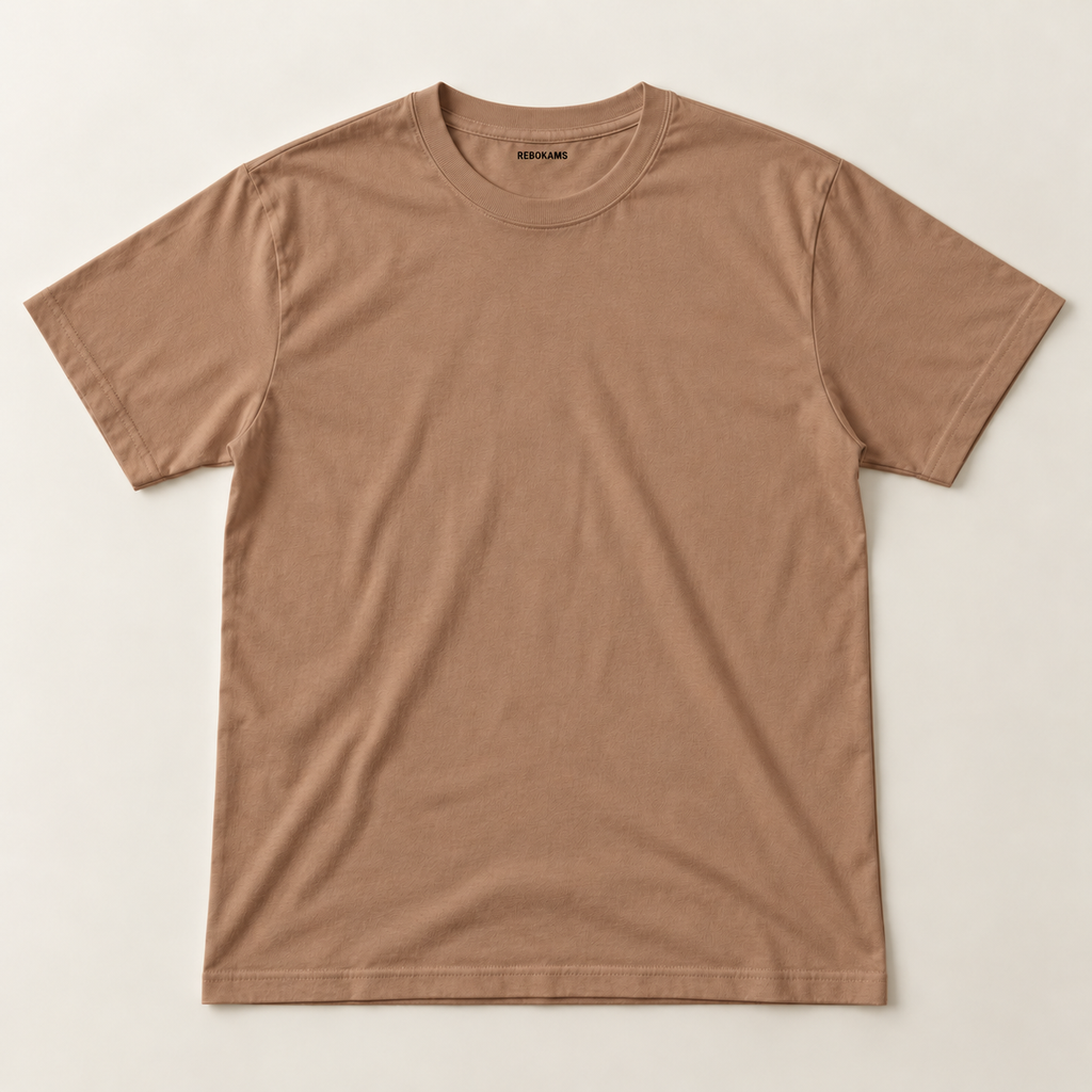 T-shirt adulte uni Rebokams  couleur marron