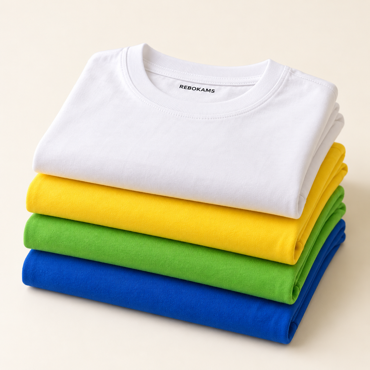 Lot de 4 t-shirts enfant unis Rebokams Kids – Couleurs assorties