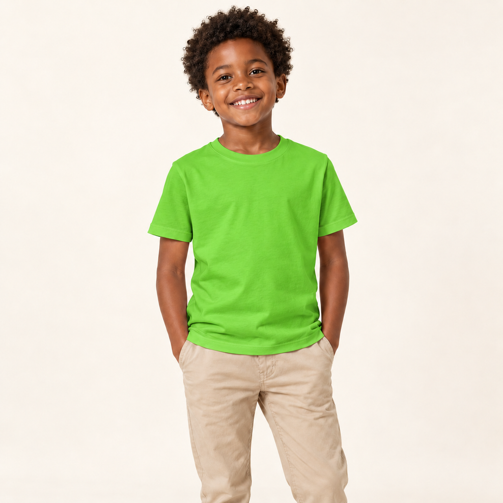 T-shirt enfant uni Rebokams Kids vert.