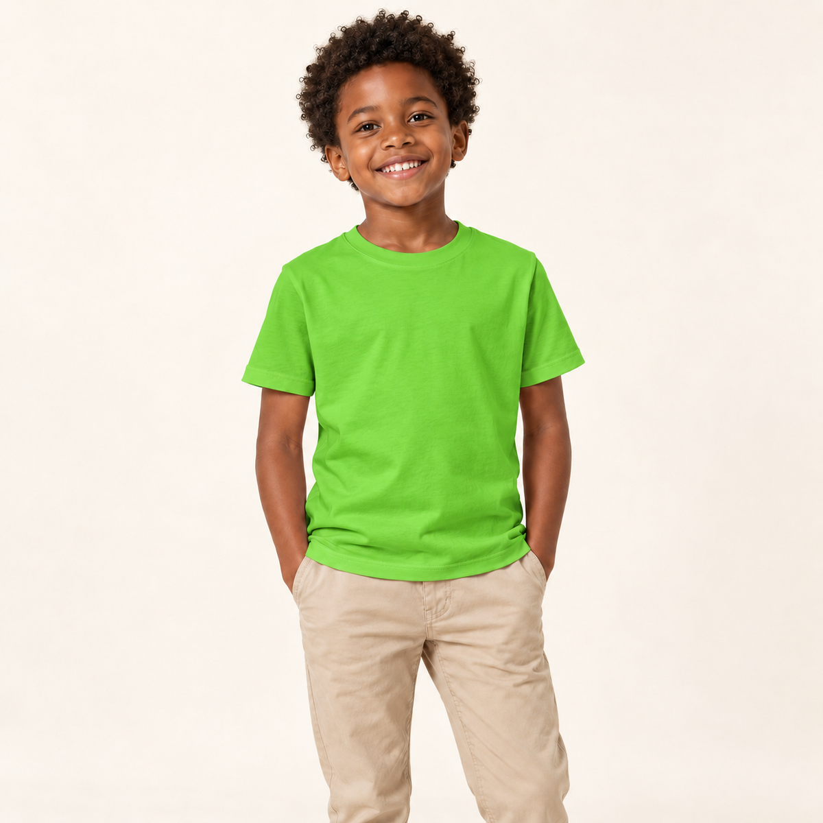 T-shirt enfant uni Rebokams Kids vert.