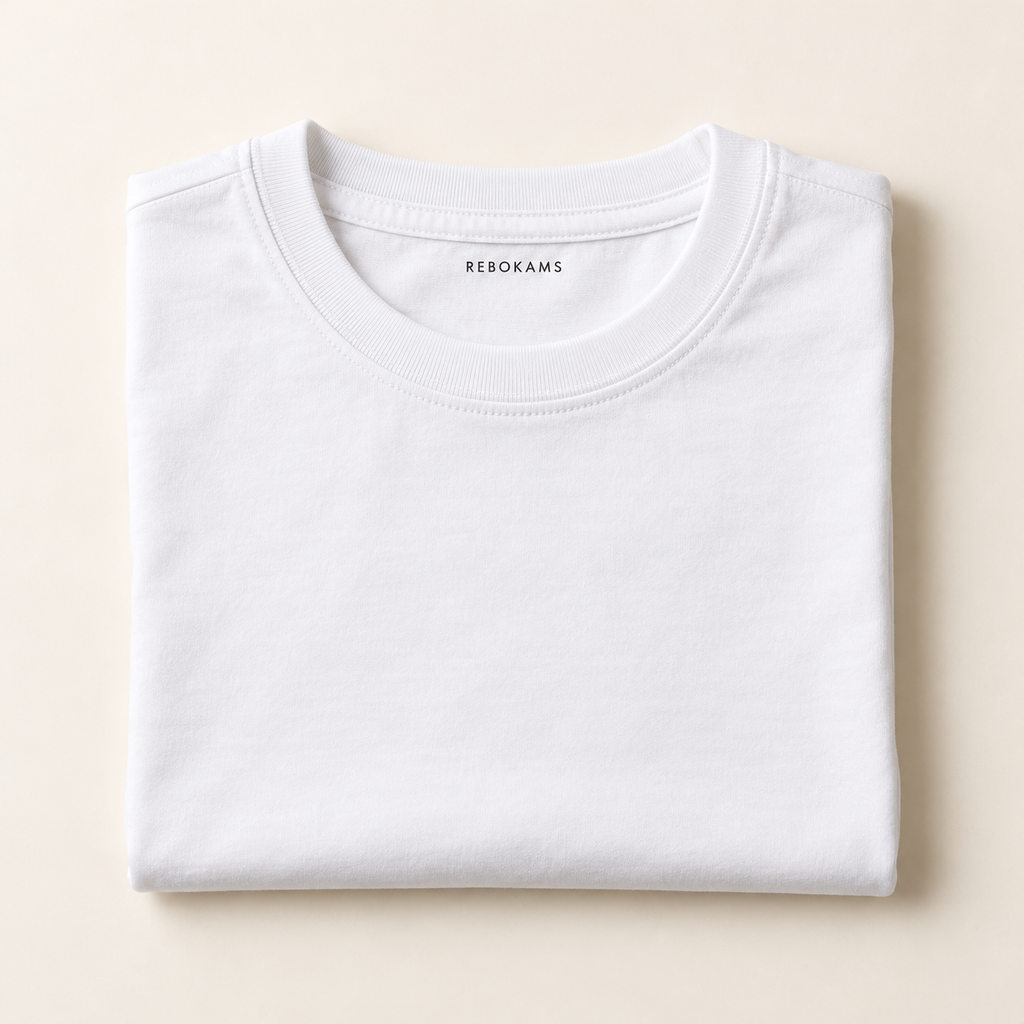T-shirt enfant uni Rebokams Kids blanc.