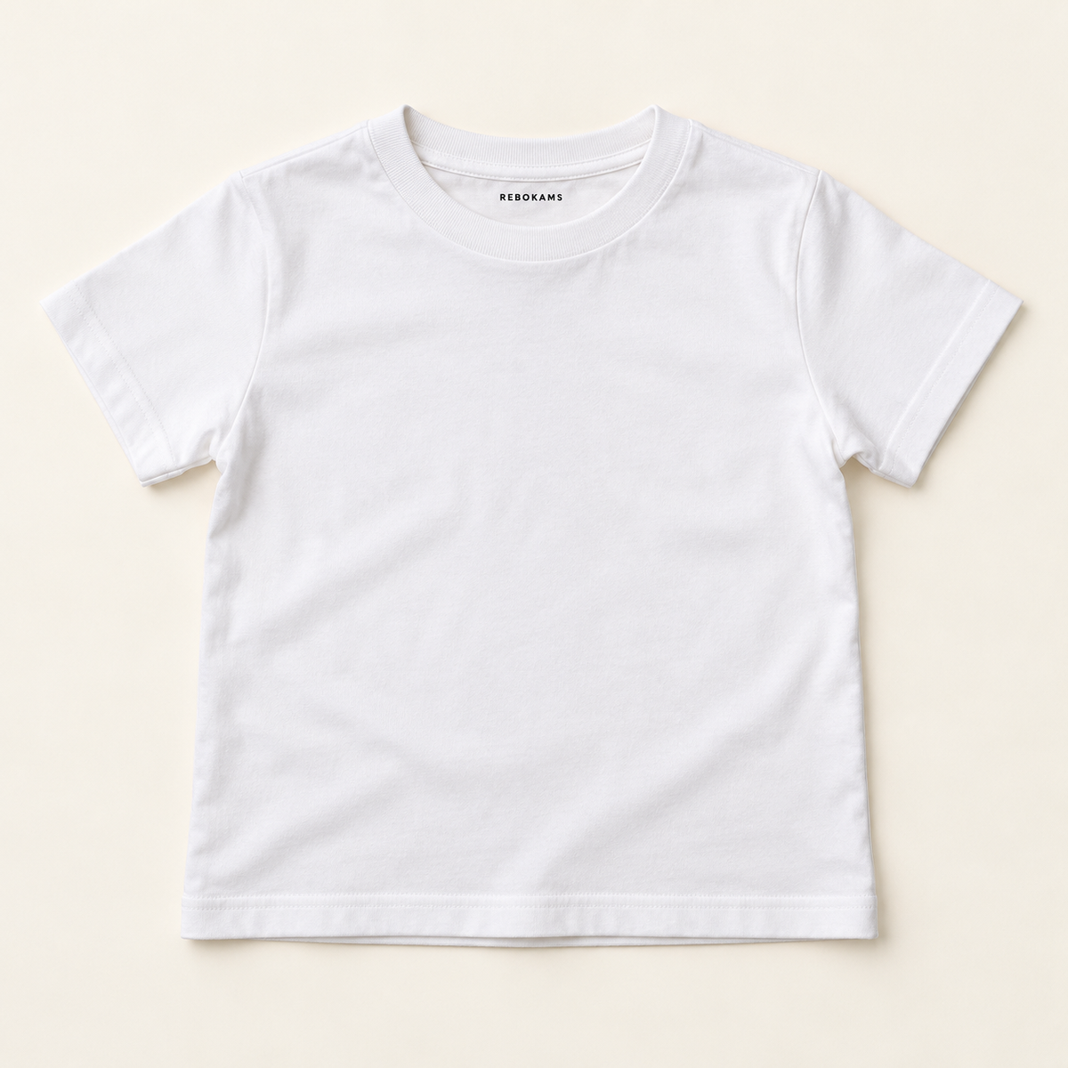 T-shirt enfant uni Rebokams Kids blanc.