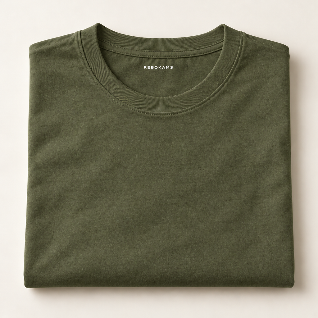 T-shirt adulte uni Rebokams vert olive