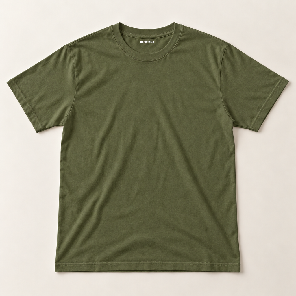 T-shirt adulte uni Rebokams vert olive