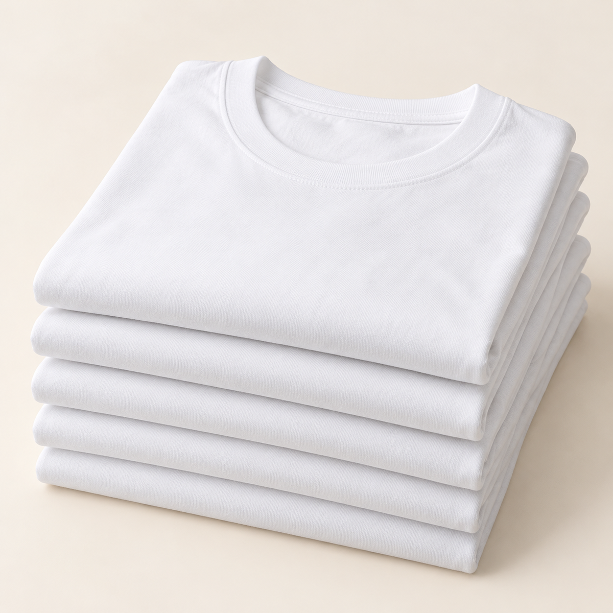 Lot de 5 t-shirts adultes unisexes blancs unis – Rebokams